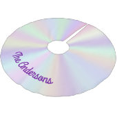 Pastel Iridescent Palette Gradient Polyester Weihnachtsbaumdecke (Schrägansicht)