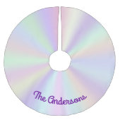 Pastel Iridescent Palette Gradient Polyester Weihnachtsbaumdecke (Vorderseite)