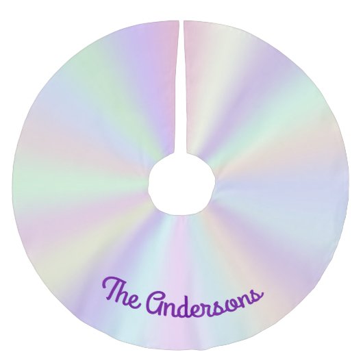 Pastel Iridescent Palette Gradient Polyester Weihnachtsbaumdecke (Vorderseite)