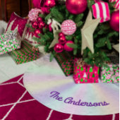 Pastel Iridescent Palette Gradient Polyester Weihnachtsbaumdecke