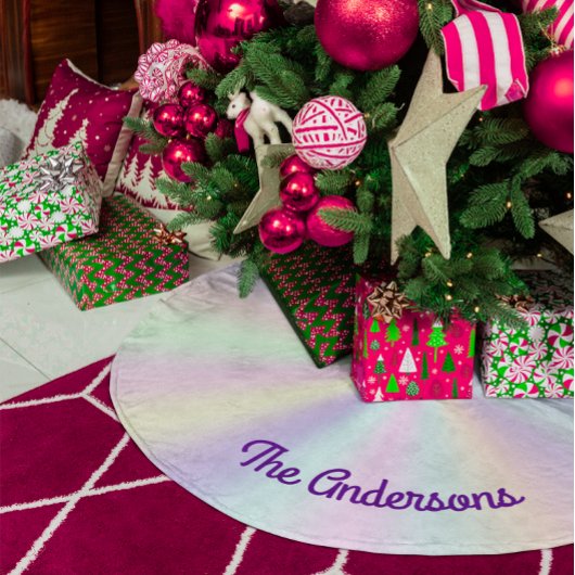 Pastel Iridescent Palette Gradient Polyester Weihnachtsbaumdecke