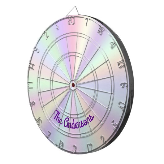 Pastel Iridescent Rainbow Radient Dartscheibe (Vorderseite rechts)