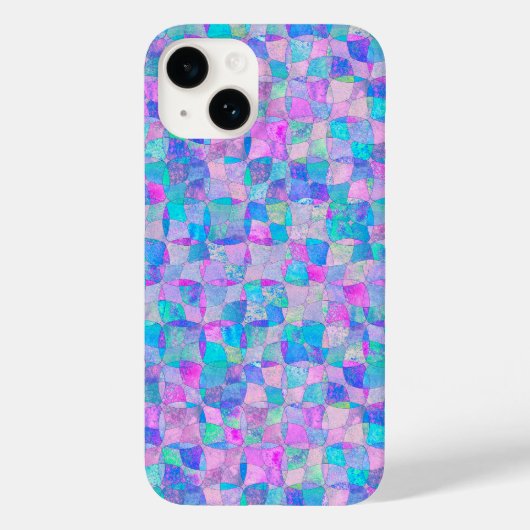 Pastel Iridescent Seamless Geometric Pattern Case-Mate iPhone Hülle (Rückseite)