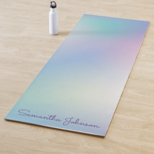 Pastel Iridescent Skies Gradient Script Name Yogamatte