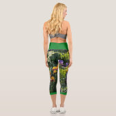 Pastel Iris Blume Fern Stilvolle Leggings (Rückseite)