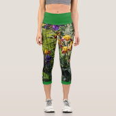 Pastel Iris Blume Fern Stilvolle Leggings (Vorderseite)
