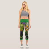 Pastel Iris Blume Fern Stilvolle Leggings (Vorderseite)
