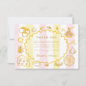 Pastel Italian Wedding Food Theme Dankeskarte (Vorderseite)