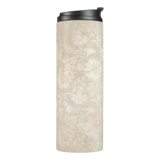 Pastel Ivory Damask Pattern Thermosbecher (Nach links gedreht)