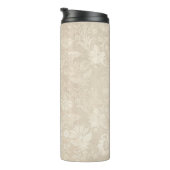 Pastel Ivory Damask Pattern Thermosbecher (Nach rechts gedreht)