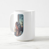 Pastel J mit Lo-Fi Girl Kaffeetasse (Vorderseite Links)