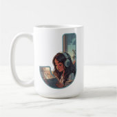 Pastel J mit Lo-Fi Girl Kaffeetasse (Links)