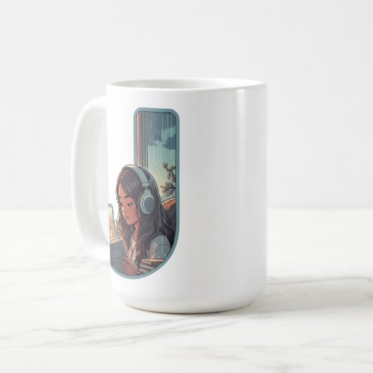 Pastel J with Lo-Fi Girl Kaffeetasse (Vorderseite Links)