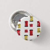 Pastel Japanese Postbox: Watercolor Crayon Style Button (Vorne & Hinten)