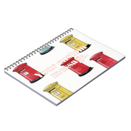 Pastel Japanese Postbox: Watercolor Crayon Style Notizblock