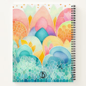 Pastel Jewels Boho Inspiriert Spiral-Notebook Notizblock (Rückseite)