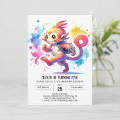 Pastel Joyful Monkey Geburtstag Einladung (Stehend Vorderseite)