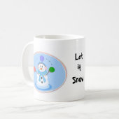 Pastel Juggling Snowman Kaffeetasse (Vorderseite Links)