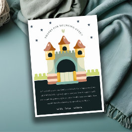 Pastel Jumping Castle Jump & Play Kindergeburtstag Dankeskarte