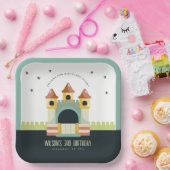 Pastel Jumping Castle Jump & Play Kindergeburtstag Pappteller (Party)