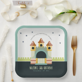 Pastel Jumping Castle Jump & Play Kindergeburtstag Pappteller