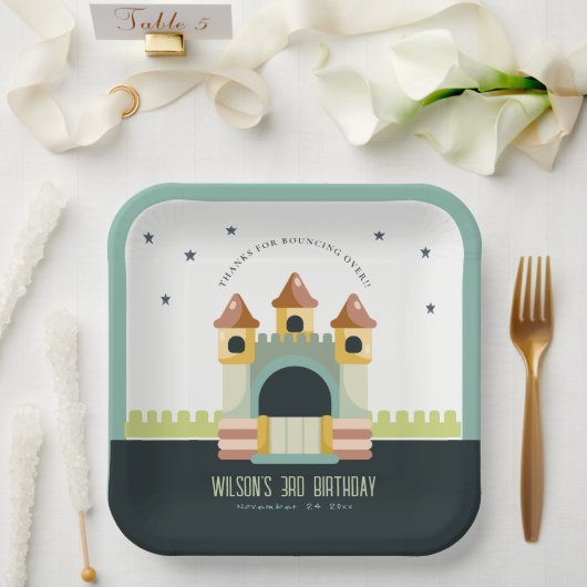 Pastel Jumping Castle Jump & Play Kindergeburtstag Pappteller (Hochzeit)