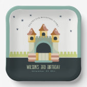 Pastel Jumping Castle Jump & Play Kindergeburtstag Pappteller (Vorderseite)