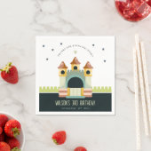 Pastel Jumping Castle Jump & Play Kindergeburtstag Serviette (Beispiel)