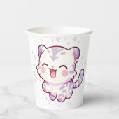 Pastel Jungle Tiger Baby Dusche Pappbecher (Vorderseite)