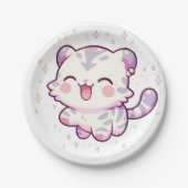 Pastel Jungle Tiger Baby Dusche Pappteller (Vorderseite)