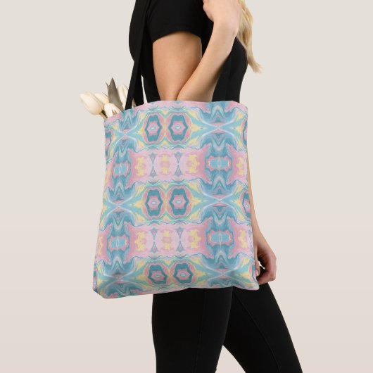 Pastel Kaleidoscope Pattern | Pink & Mint Mandala Tasche (Von Nahem)