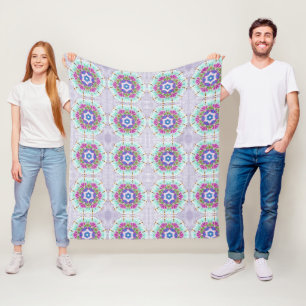 Pastel Kaleidoskop Fleecedecke