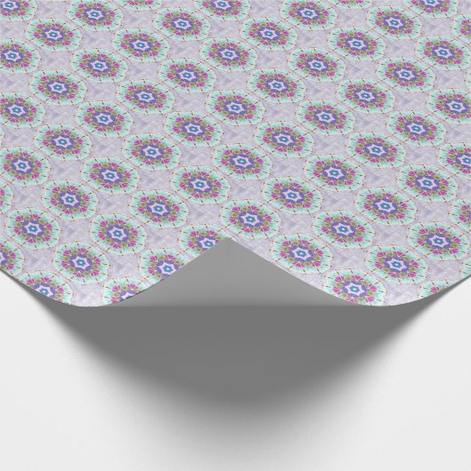Pastel Kaleidoskop Geschenkpapier (Ecke)