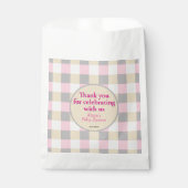 Pastel Kariert Baby Dusche Geschenktütchen (Vorderseite)