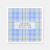 Pastel Kariert Baby Duschpapier Napkins Serviette (Vorderseite)