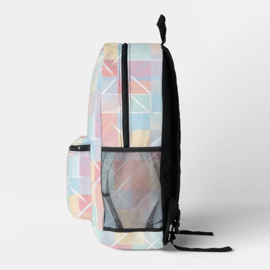 Pastel Kariert Bedruckter Rucksack (Rechts)
