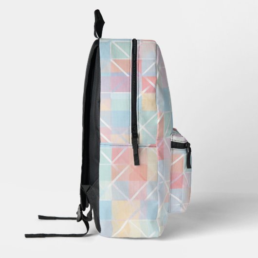 Pastel Kariert Bedruckter Rucksack (Links)