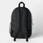 Pastel Kariert Bedruckter Rucksack (Rückseite)