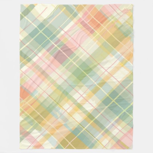 Pastel Kariert Fleece Blanket (Vorderseite)