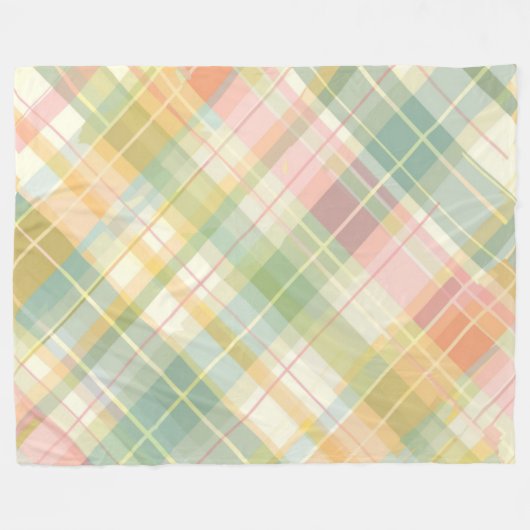 Pastel Kariert Fleece Blanket (Vorderseite (Horizontal))