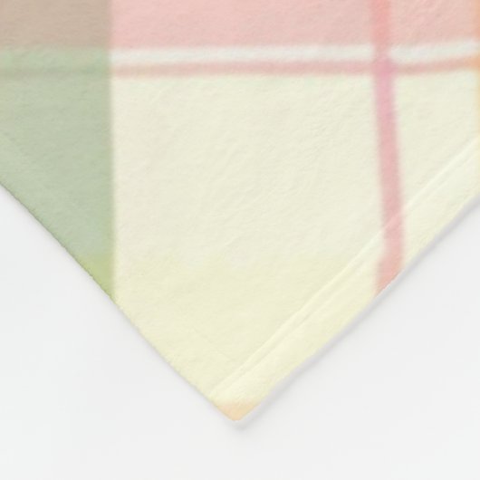 Pastel Kariert Fleece Blanket (Ecke)
