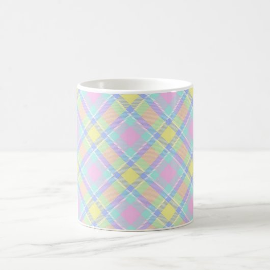 Pastel kariert kaffeetasse (Mittel)