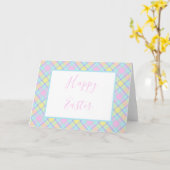 Pastel kariert karte (Gelbe Blume)