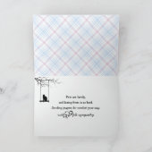 Pastel Kariert Kitty Pet Loss Beileid Karte (Innenseite)