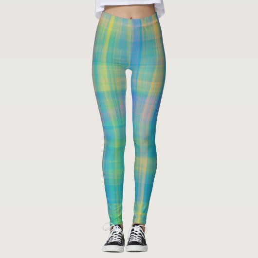Pastel Kariert Leggings (Vorderseite)