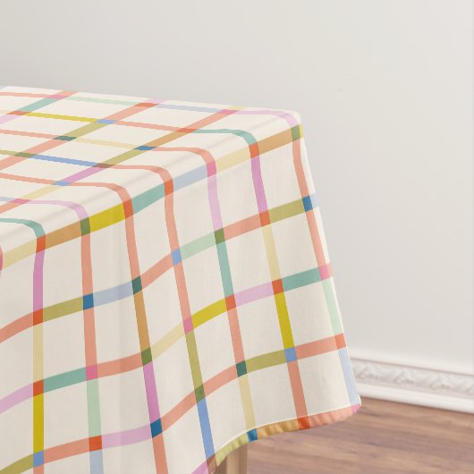 Pastel Kariert passend farbenfroh trendy Tischdecke (Beispiel)