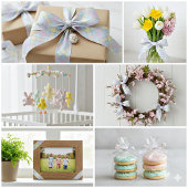 Pastel kariert satinband