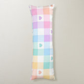 Pastel Kariert Seitenschläferkissen (Rückseite (Vertikal))