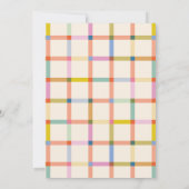 Pastel Kariert "Two Much Fun" 2. Geburtstag Einladung (Rückseite)