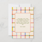 Pastel Kariert "Two Much Fun" 2. Geburtstag vielen Dankeskarte (Rückseite)